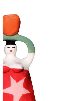 LAETITIA ROUGET x Browns サンドラ・スーパースター 陶器キャンドルホルダー - レッド - サムネイル2