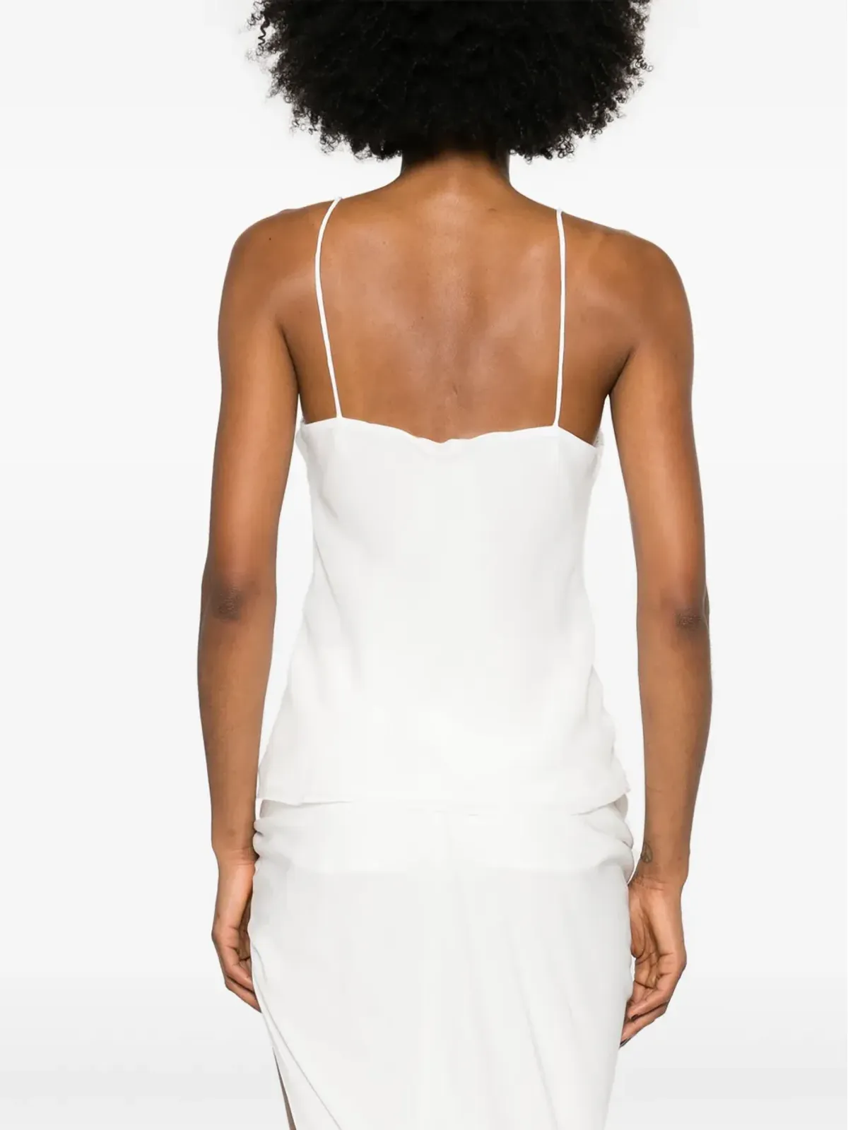 Max Mara ビーズディテール入り シルク タンクトップ - ホワイト - 画像4