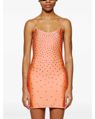 Oséree クリスタル装飾付きサテンミニドレス - サムネイル3