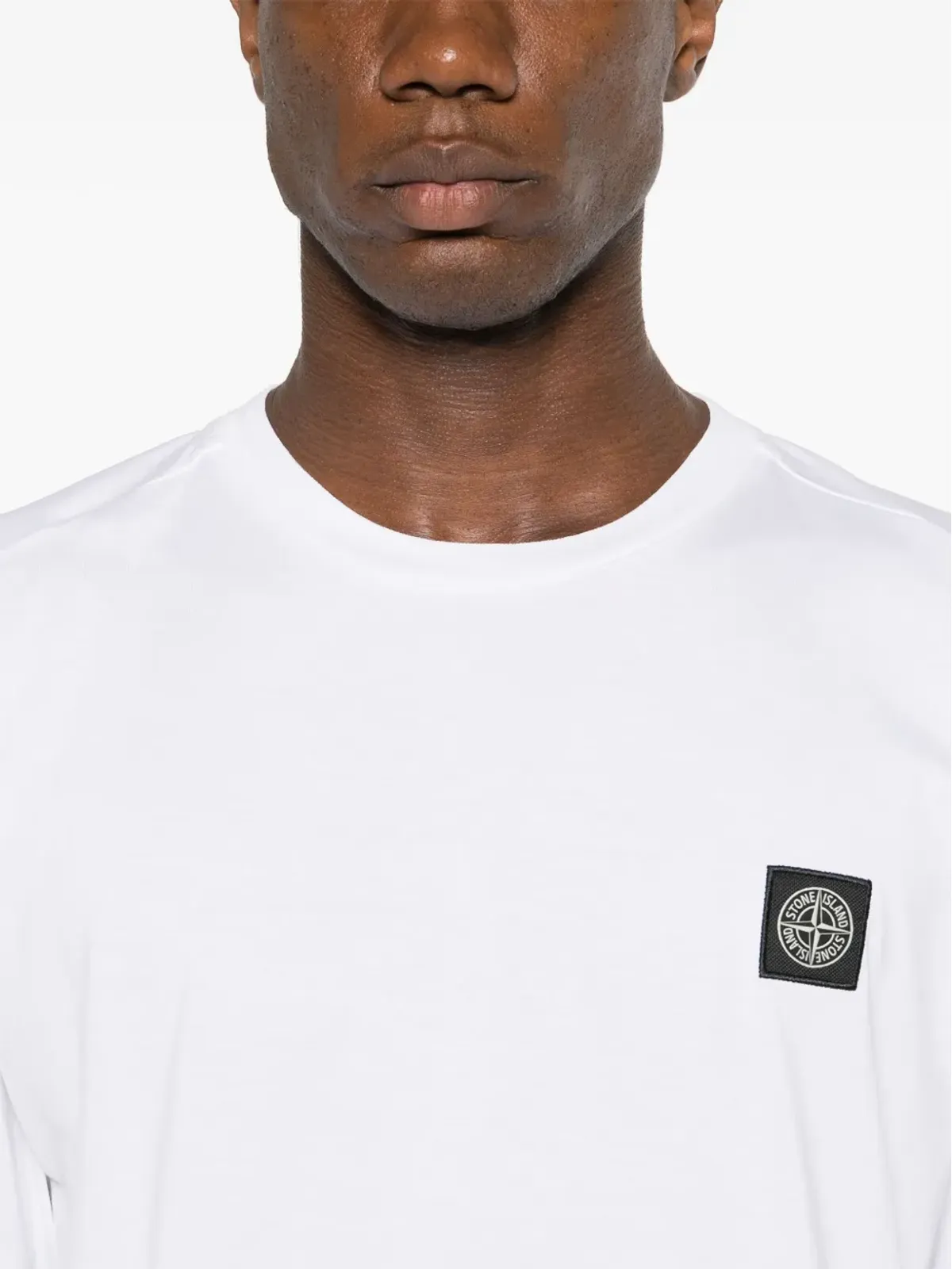 Stone Island コンパスバッジ コットン Tシャツ - 画像5