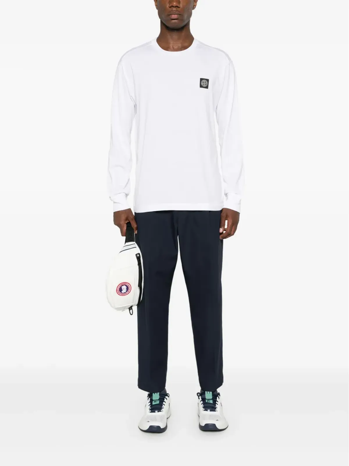 Stone Island コンパスバッジ コットン Tシャツ - 画像2