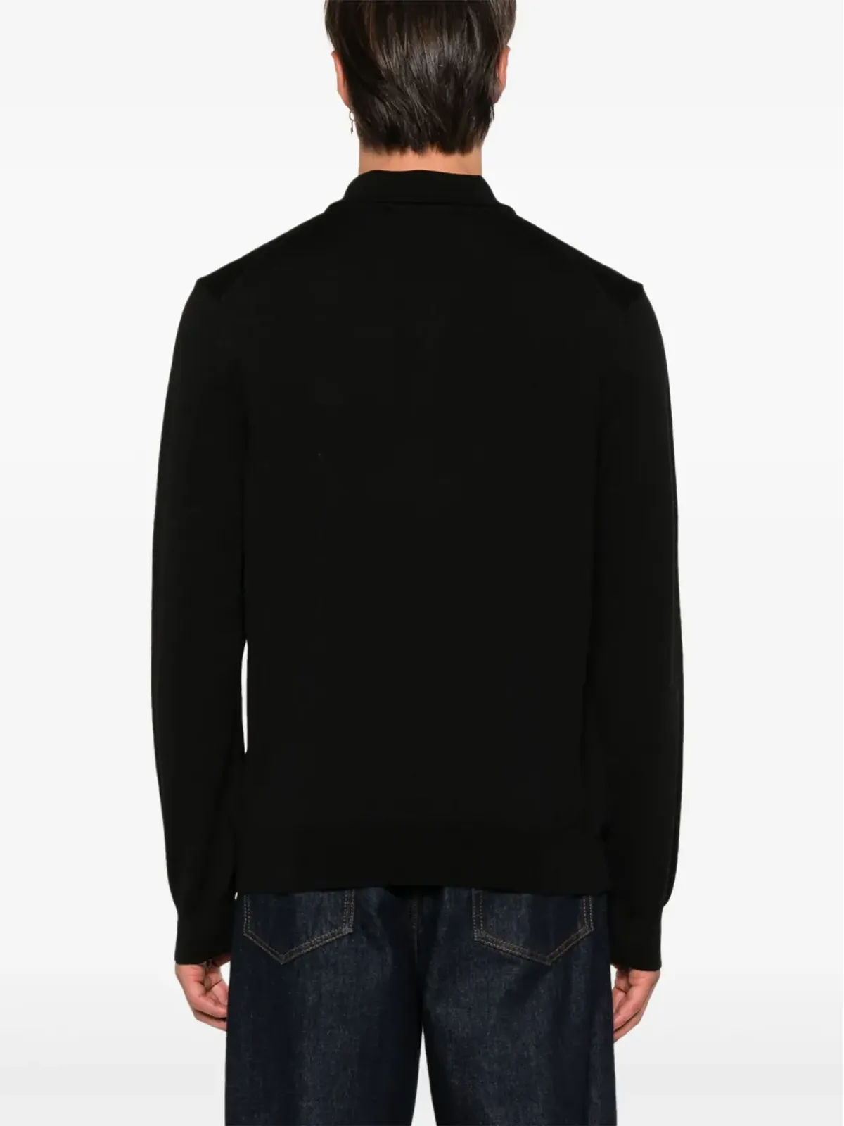 Maison Kitsuné キツネモチーフ ポロシャツ ブラック - 画像4