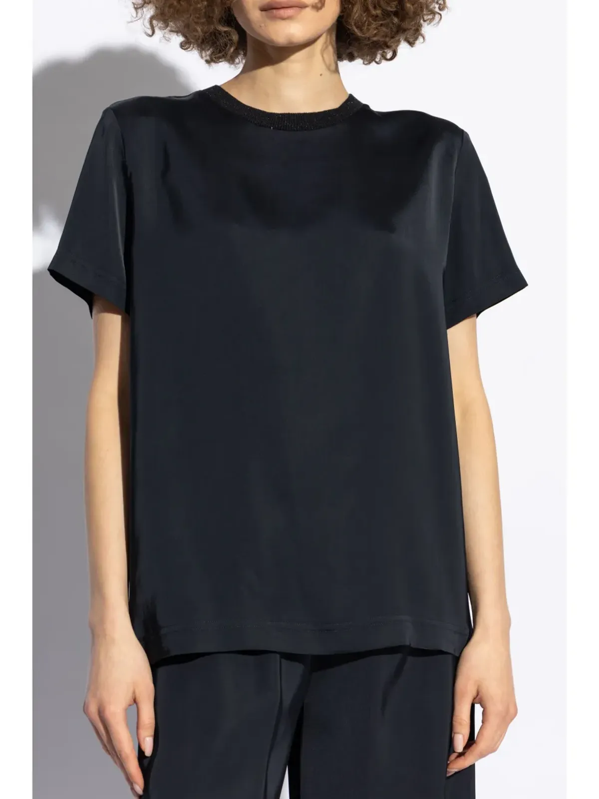 Fabiana Filippi デコレーティブネックのTシャツ - 画像3