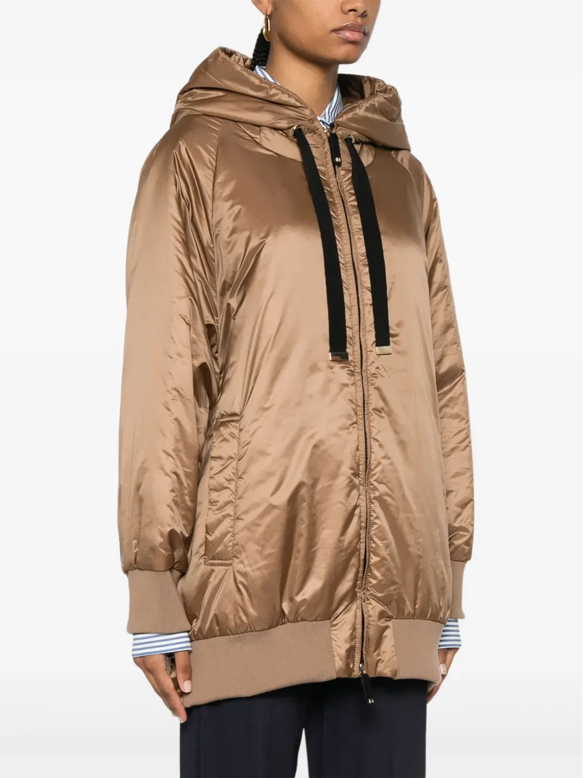 Max Mara フード付きパーカコート - 画像3