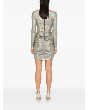 MITILIANE COUTURE ホログラフィックエフェクト ミディドレス グレー - サムネイル4