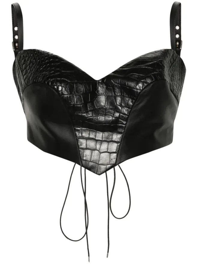 MITILIANE COUTURE MITILIANE COUTURE croc-effect leather topの商品画像