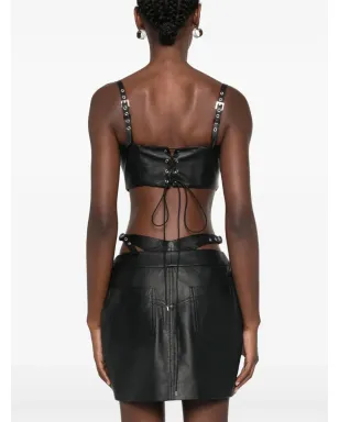 MITILIANE COUTURE croc-effect leather top - サムネイル4