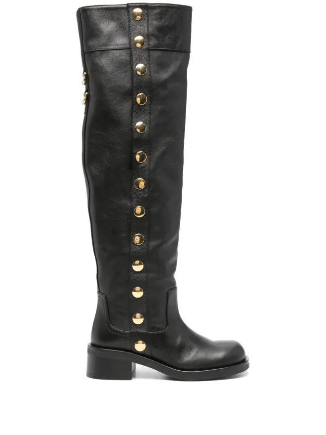 Moschino Moschino 50mmスタッズ装飾の膝上ブーツ - ブラックの商品画像