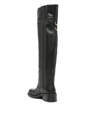 Moschino 50mmスタッズ装飾の膝上ブーツ - ブラック - サムネイル3
