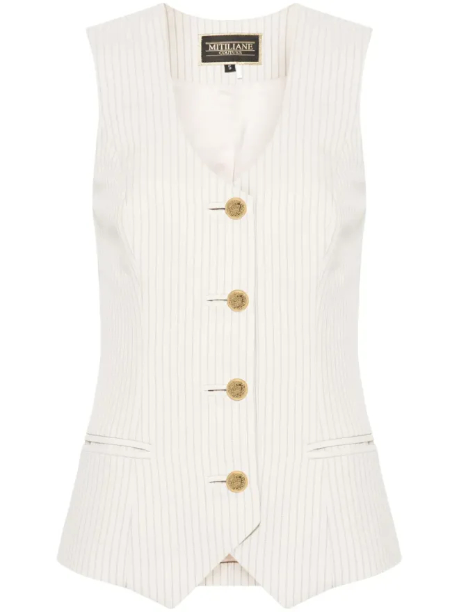 MITILIANE COUTURE MITILIANE COUTURE ストライプベストの商品画像