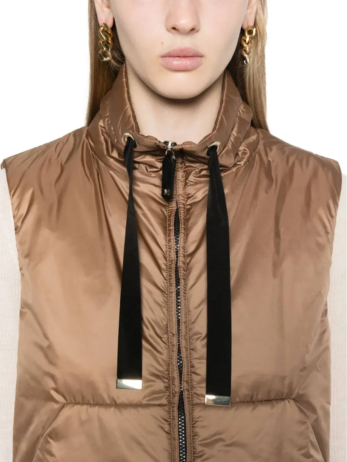 Max Mara 撥水性ドローストリング ジレ - 画像5