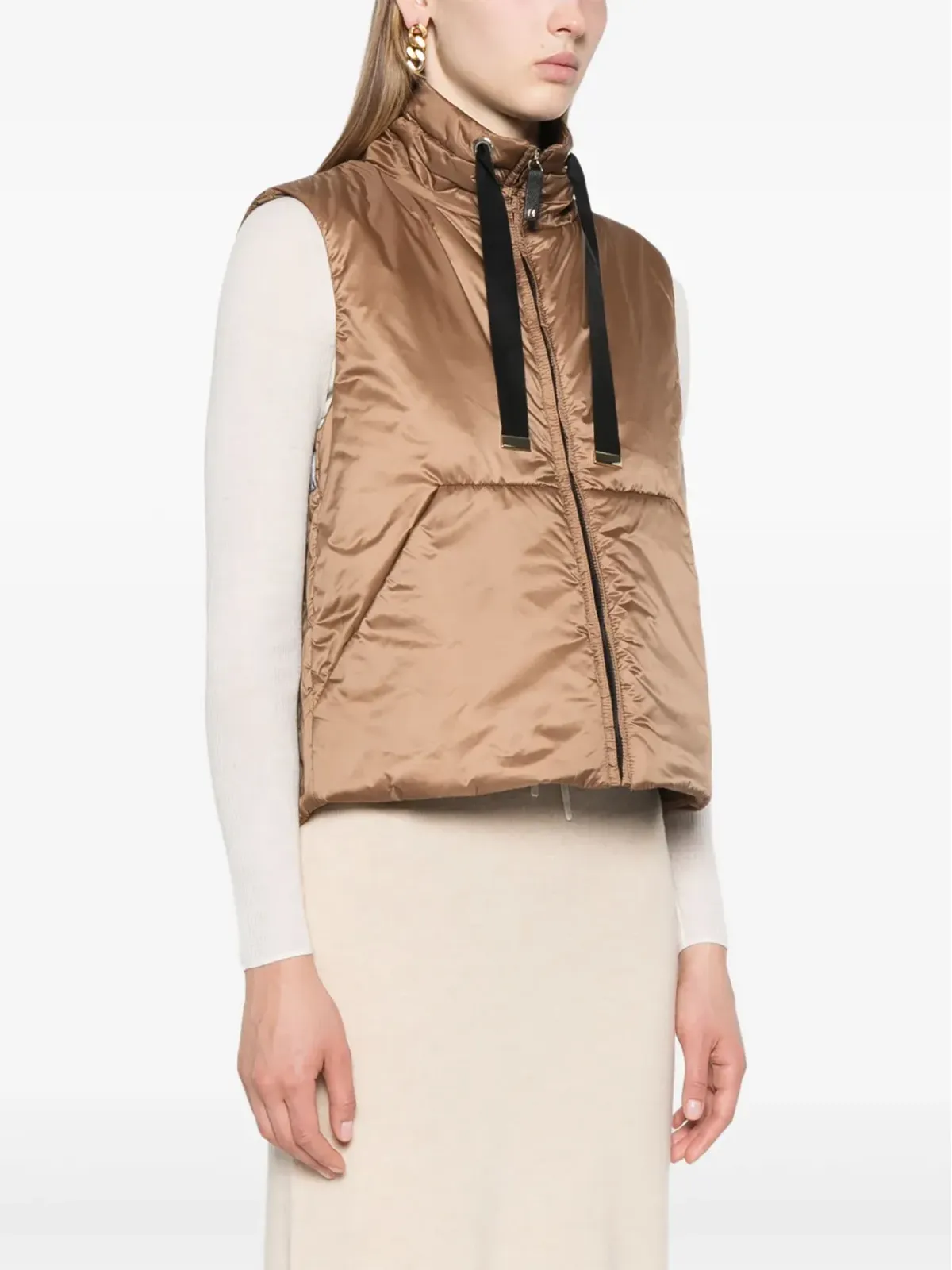 Max Mara 撥水性ドローストリング ジレ - 画像3