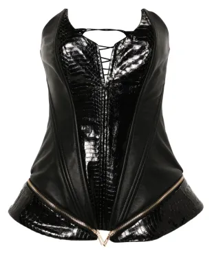 MITILIANE COUTURE レザーコルセットトップ - サムネイル1