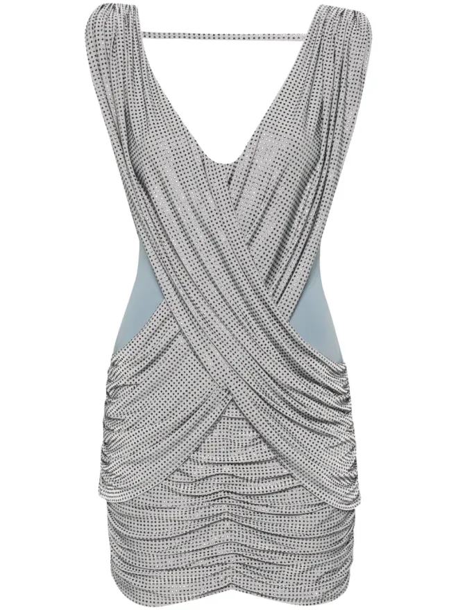 MITILIANE COUTURE MITILIANE COUTURE クリスタル装飾ミニドレス - グレーの商品画像