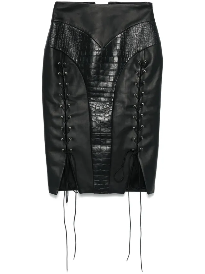 MITILIANE COUTURE MITILIANE COUTURE レザー ミディスカートの商品画像
