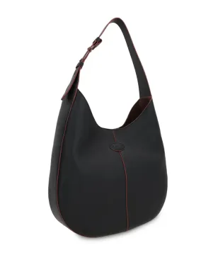 Tod's 小さめの Di Hobo レザー バッグ - ブラック - サムネイル3