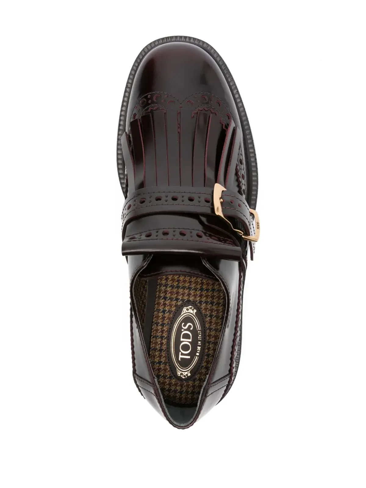 Tod's モンクストラップ レザー ローファー - パープル - 画像4