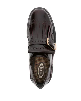 Tod's モンクストラップ レザー ローファー - パープル - サムネイル4