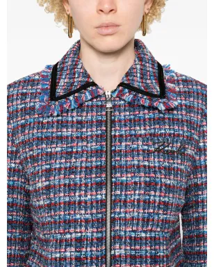 Karl Lagerfeld ブークレ織のクロップドジャケット - サムネイル5