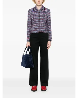 Karl Lagerfeld ブークレ織のクロップドジャケット - サムネイル2
