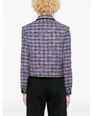 Karl Lagerfeld ブークレ織のクロップドジャケット - サムネイル4
