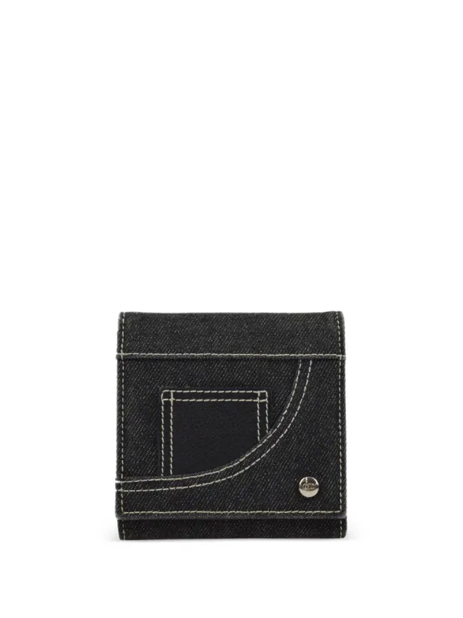 Christian Dior Pre-Owned Christian Dior ビンテージ 2001 デニム トライフォールド ウォレット - ブルーの商品画像