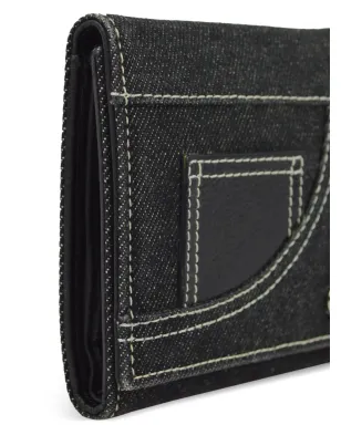 Christian Dior ビンテージ 2001 デニム トライフォールド ウォレット - ブルー - サムネイル3