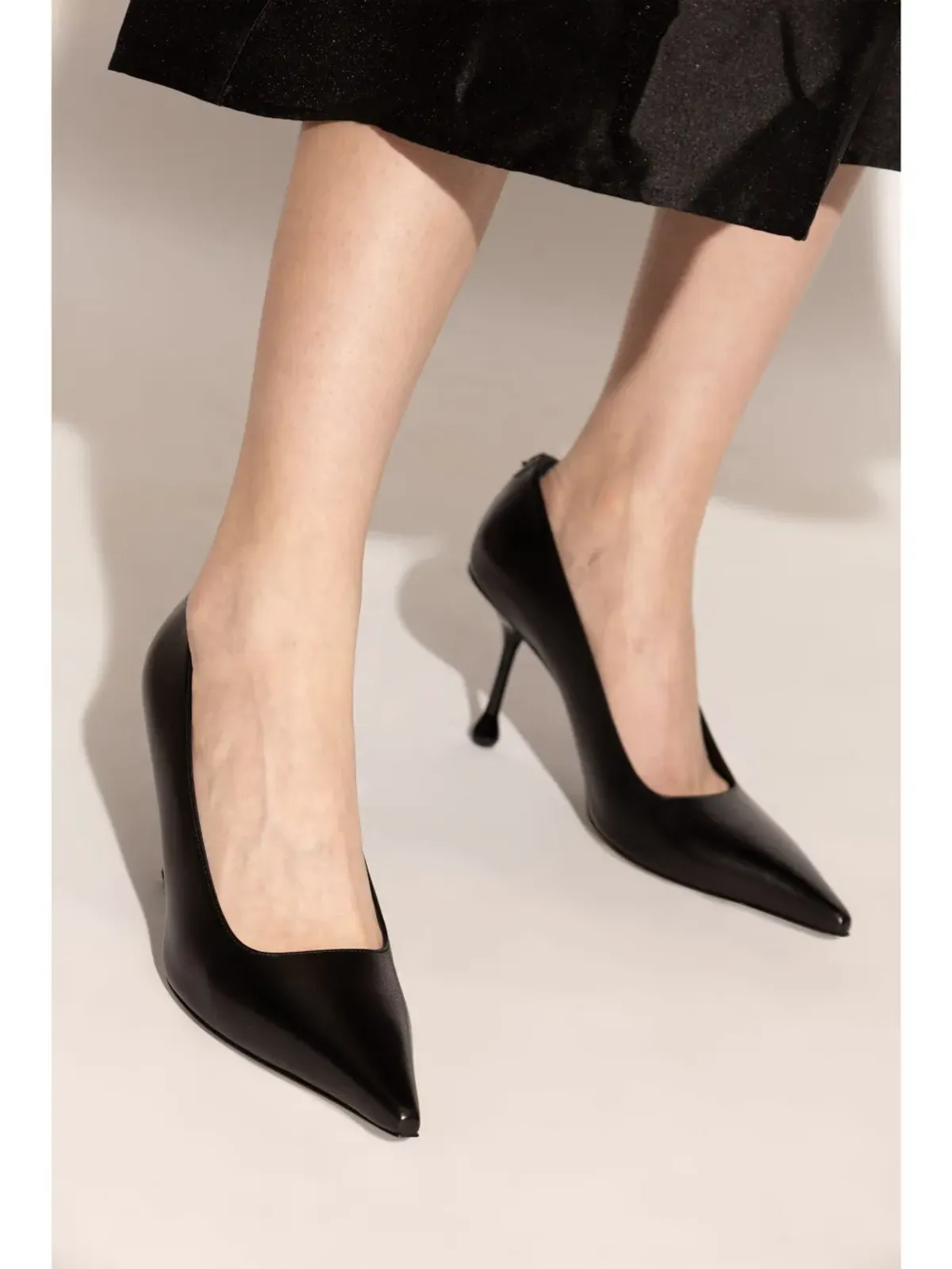 Jimmy Choo Ixia 80mm ポインテッドトゥパンプス - ブラック - 画像2