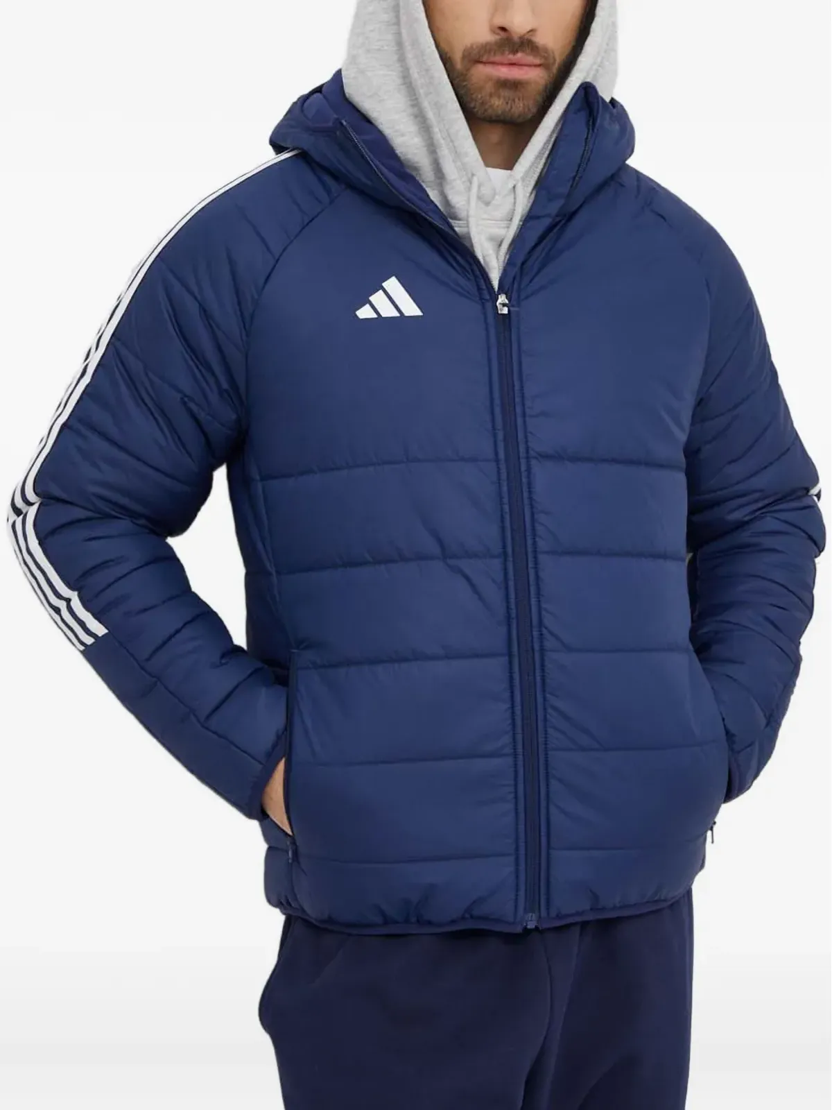 adidas スリーストライプ パディッドジャケット - 画像1