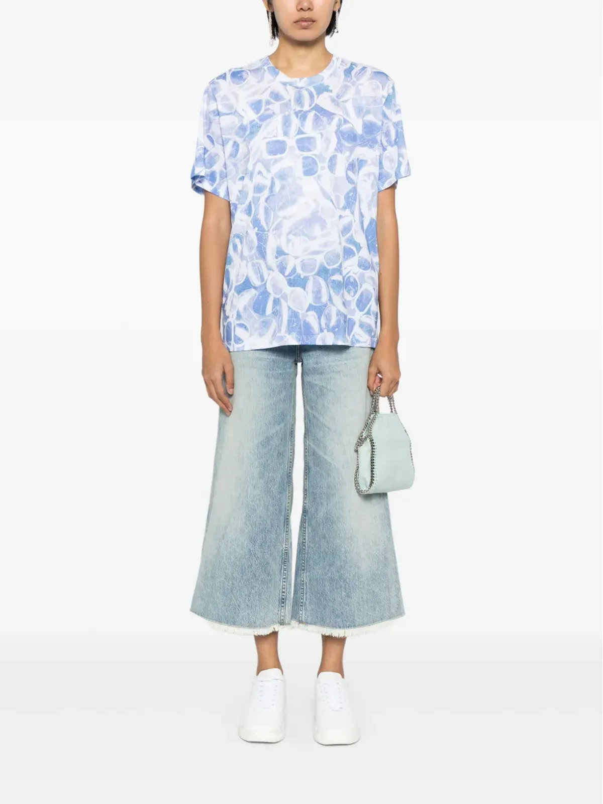 Stella McCartney サングラス柄プリント Tシャツ - ブルー - 画像2