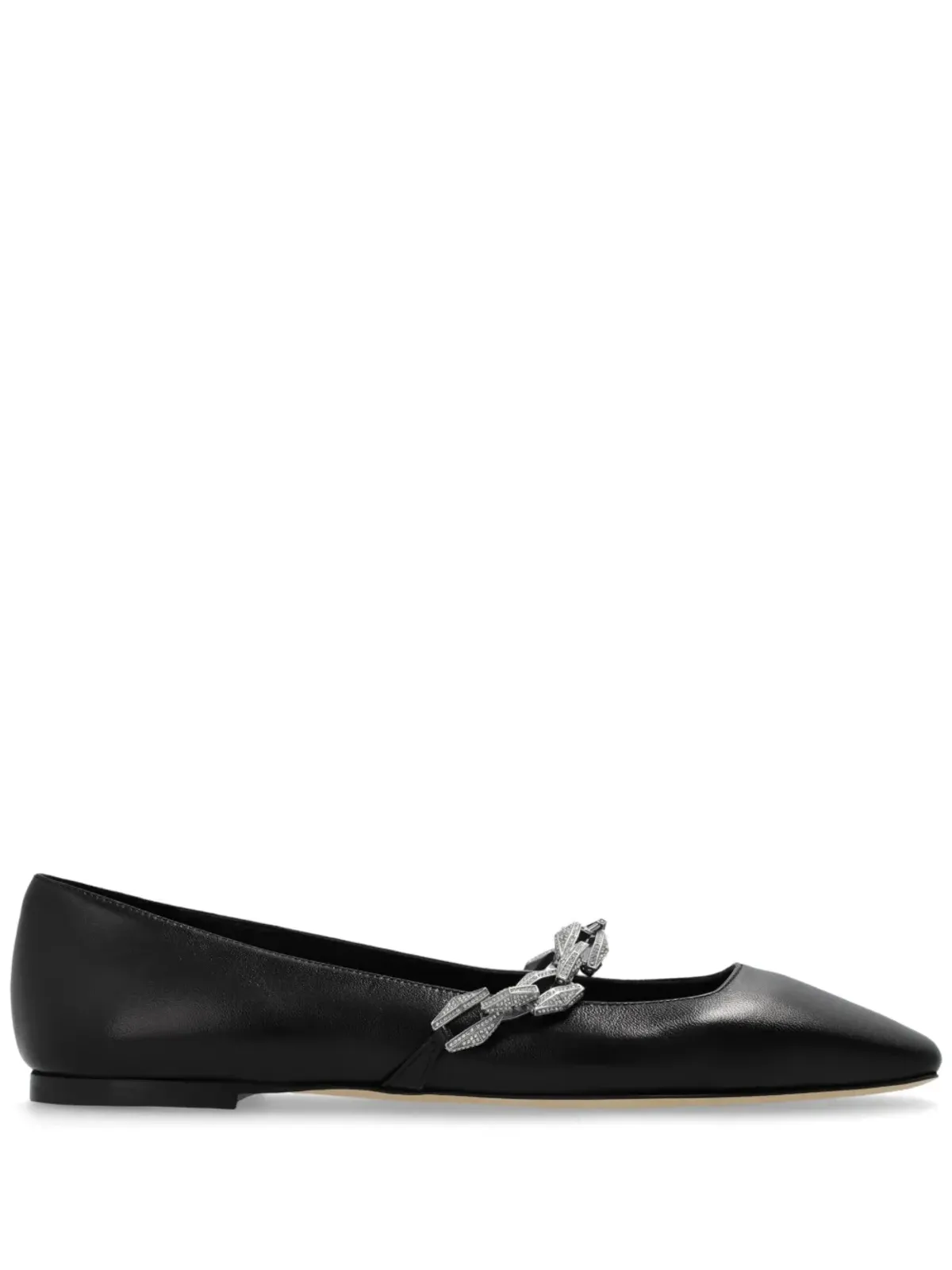 Jimmy Choo ダイヤモンド ティルダ レザー バレエシューズ - ブラック - 画像1