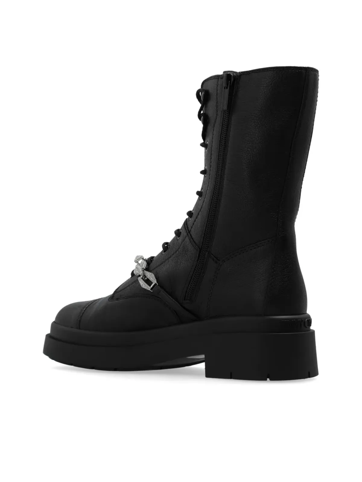 Jimmy Choo Nari クリスタル装飾のコンバットブーツ - ブラック - 画像5