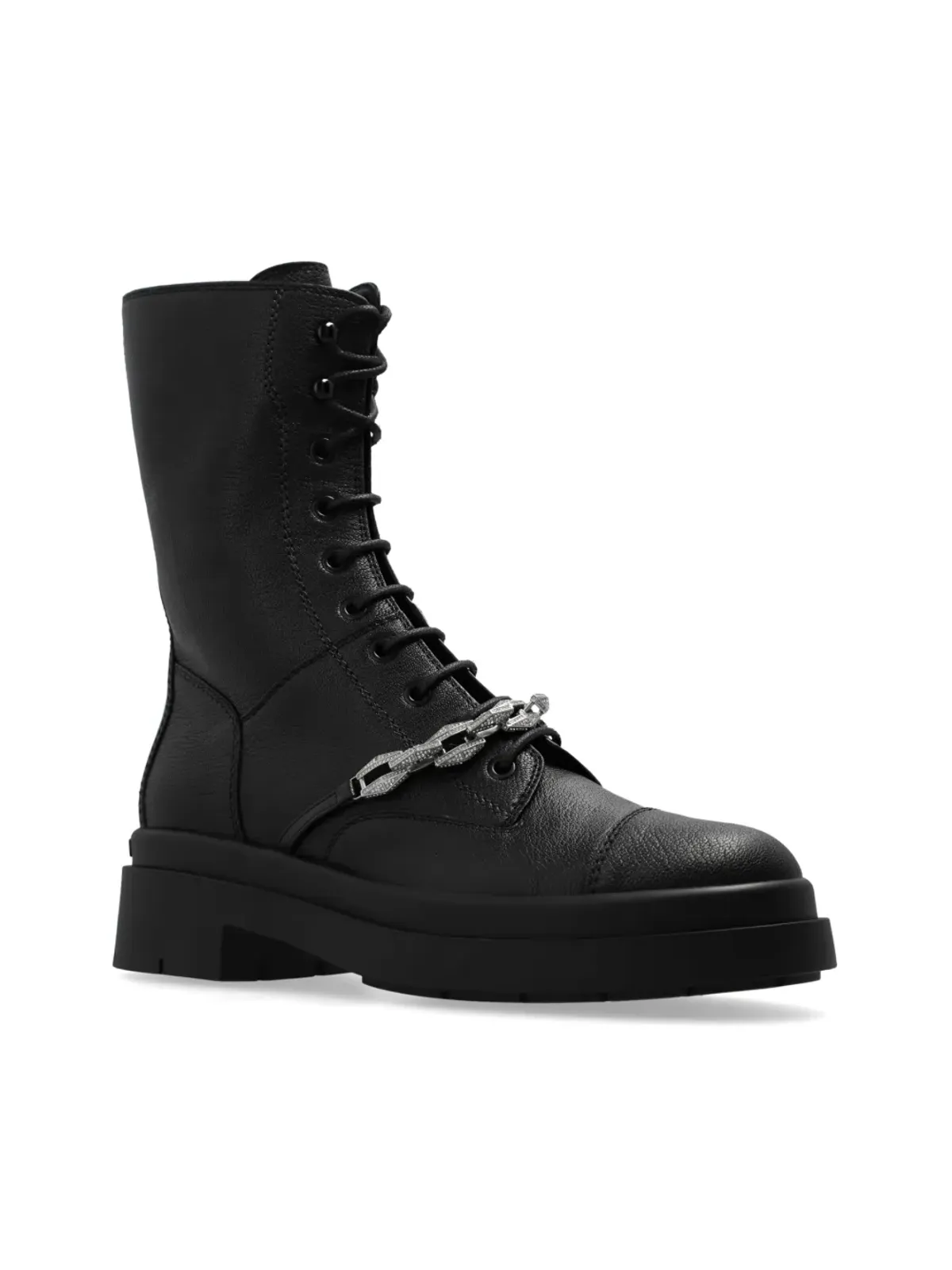 Jimmy Choo Nari クリスタル装飾のコンバットブーツ - ブラック - 画像4