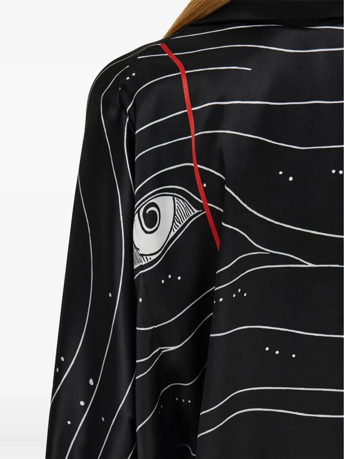 Ferragamo Spiritプリント サテンドレス ブラック - 画像5