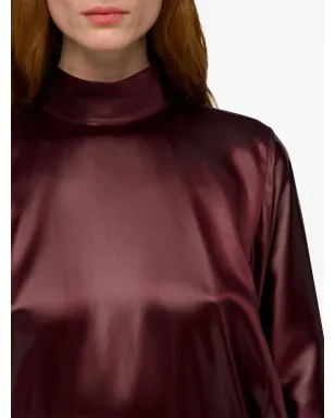 Ferragamo サテン ハイネック ドレス - レッド - サムネイル4