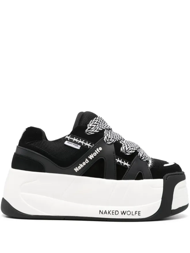 NAKED WOLFE NAKED WOLFE Sliders レザープラットフォームスニーカーの商品画像