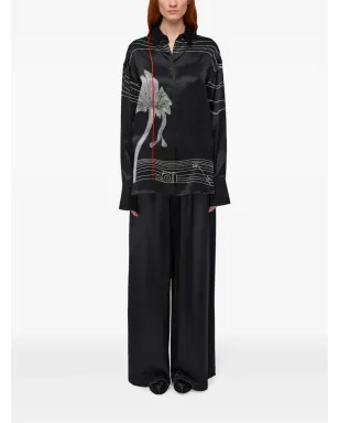 Ferragamo 花柄プリントシャツ ブラック - サムネイル2