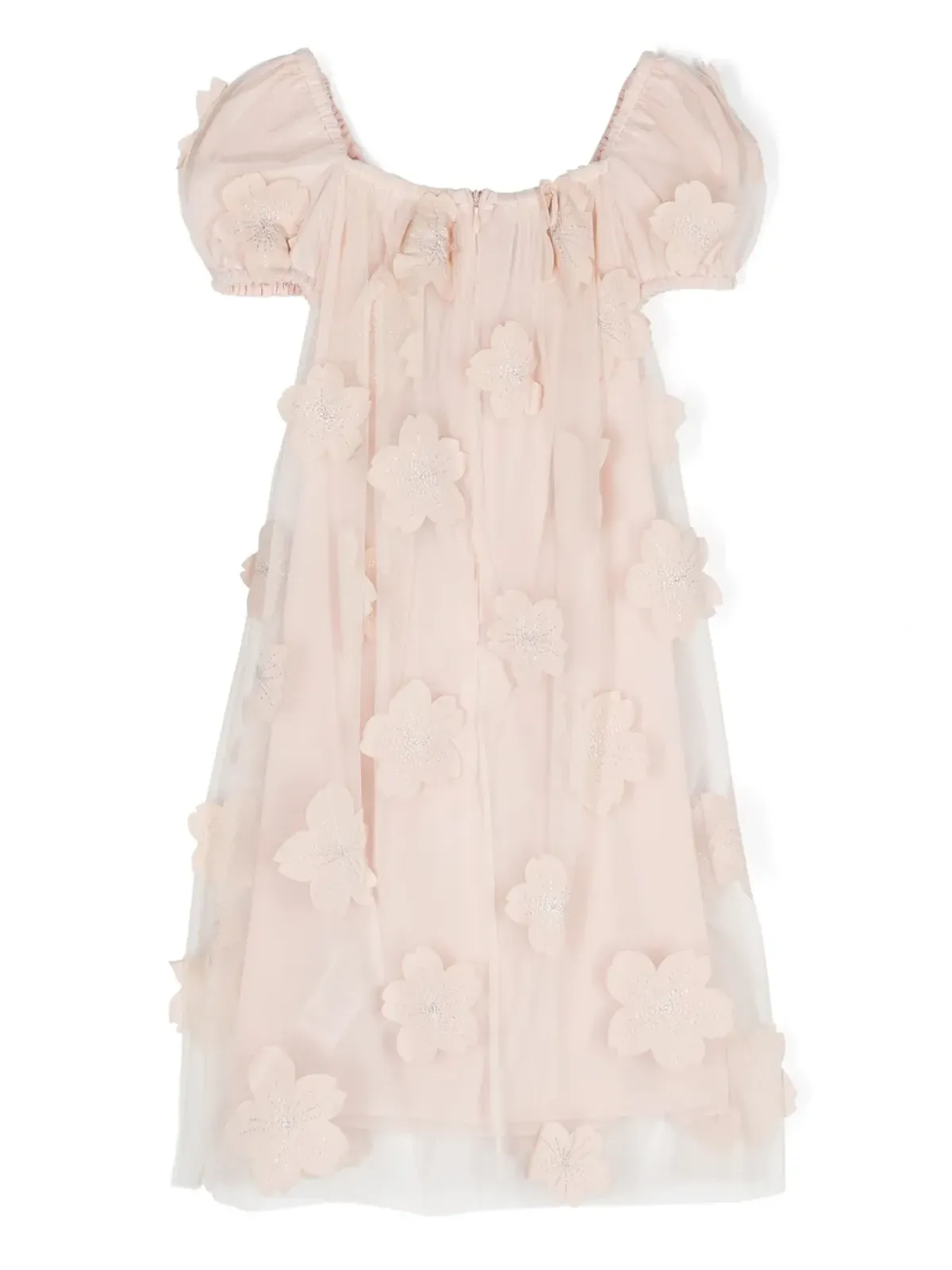 Dolce & Gabbana Kids フローラルアップリケ付きチュールドレス - 画像2