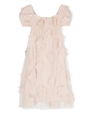 Dolce & Gabbana Kids フローラルアップリケ付きチュールドレス - サムネイル2