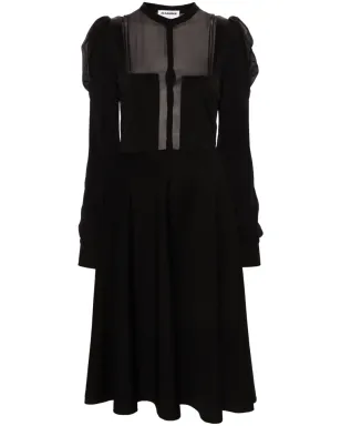 Jil Sander Pre-Owned 2020年パネルドミディシャツドレス - ブラック - サムネイル1