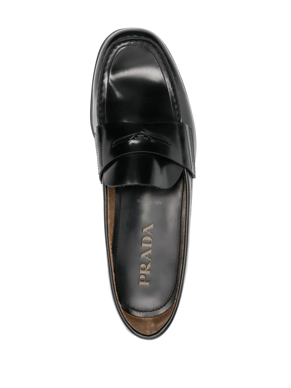 Prada ビンテージ トライアングル ロゴ ローファー - ブラック - 画像4