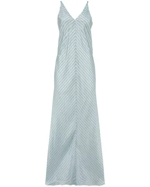 HERSKIND ストライプ柄シルクドレス（ブルー） - サムネイル1