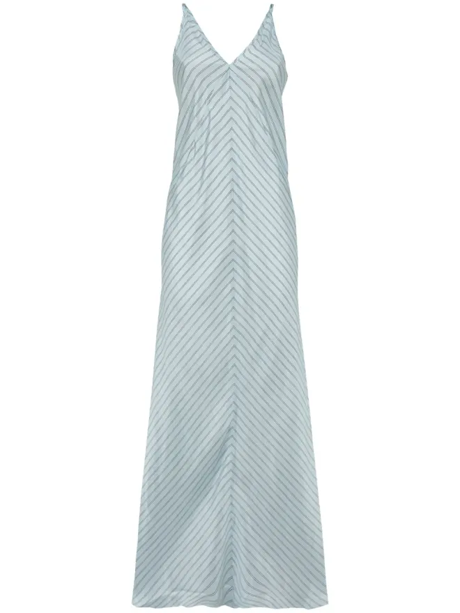 HERSKIND HERSKIND ストライプ柄シルクドレス（ブルー）の商品画像