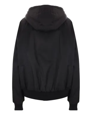 Prada Re-Nylon 三角ロゴ フード付きジャケット - ブラック - サムネイル2