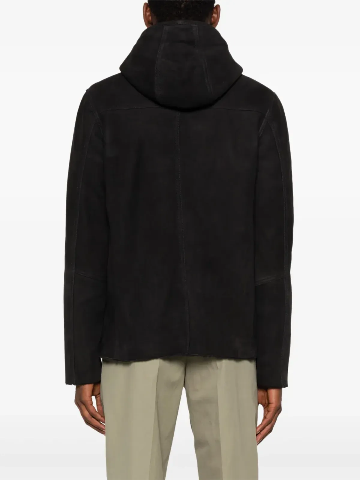 Giorgio Brato フ hooded leather jacket ブラック - 画像4
