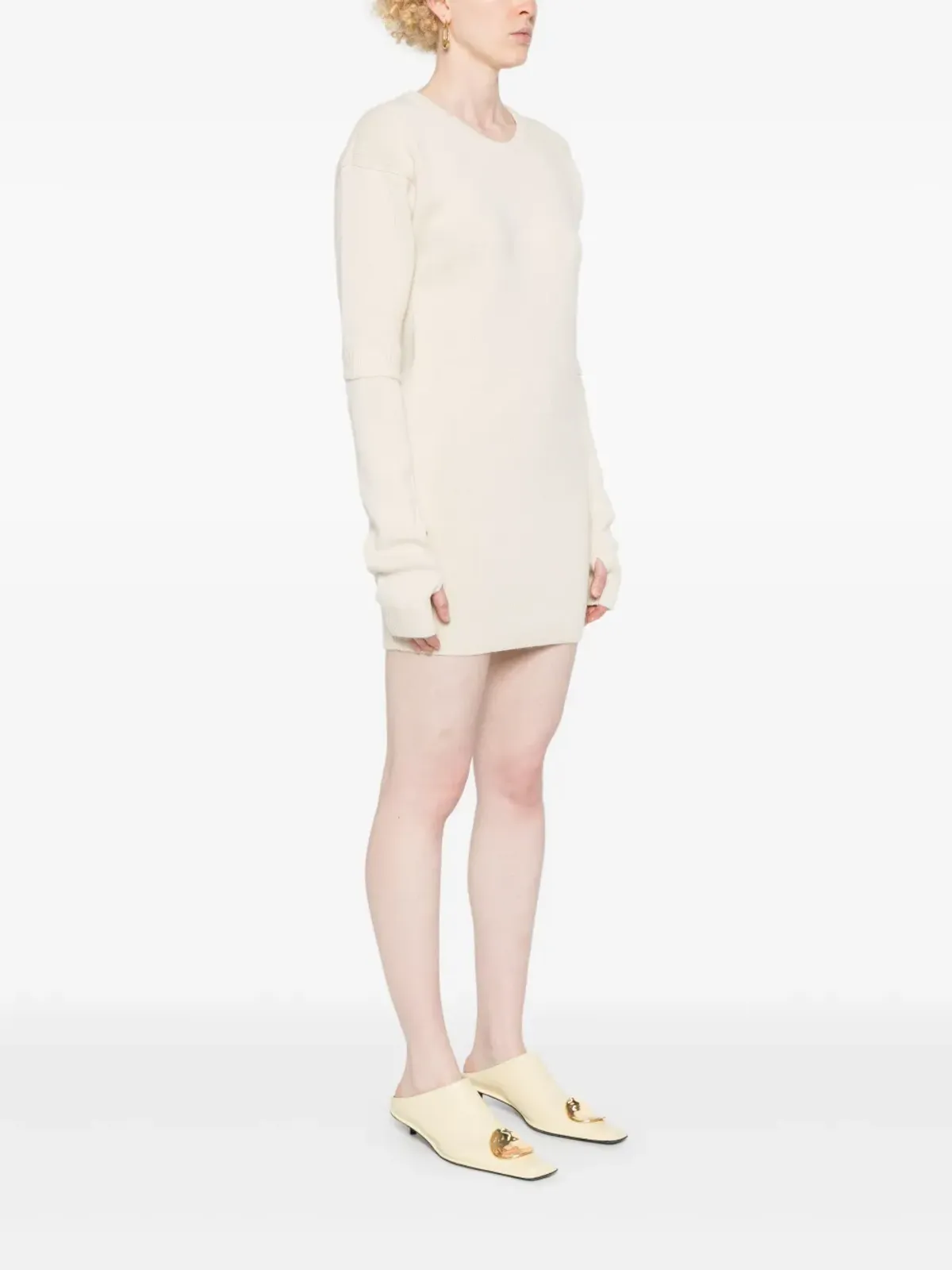 LEMAIRE 取り外し可能な袖 ドレス - Neutrals - 画像3