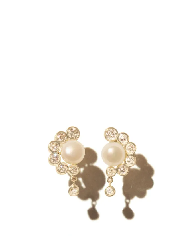 Pascale Monvoisin Pascale Monvoisin 9kt yellow gold Martha pearl stud earringsの商品画像
