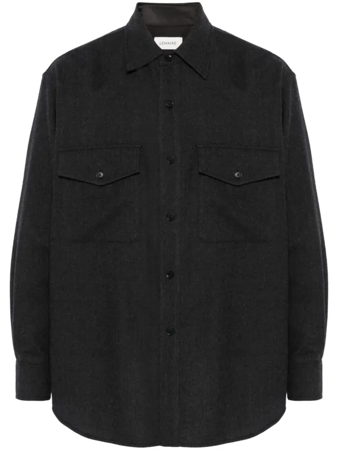Lemaire LEMAIRE バージンウール シャツ - グレーの商品画像