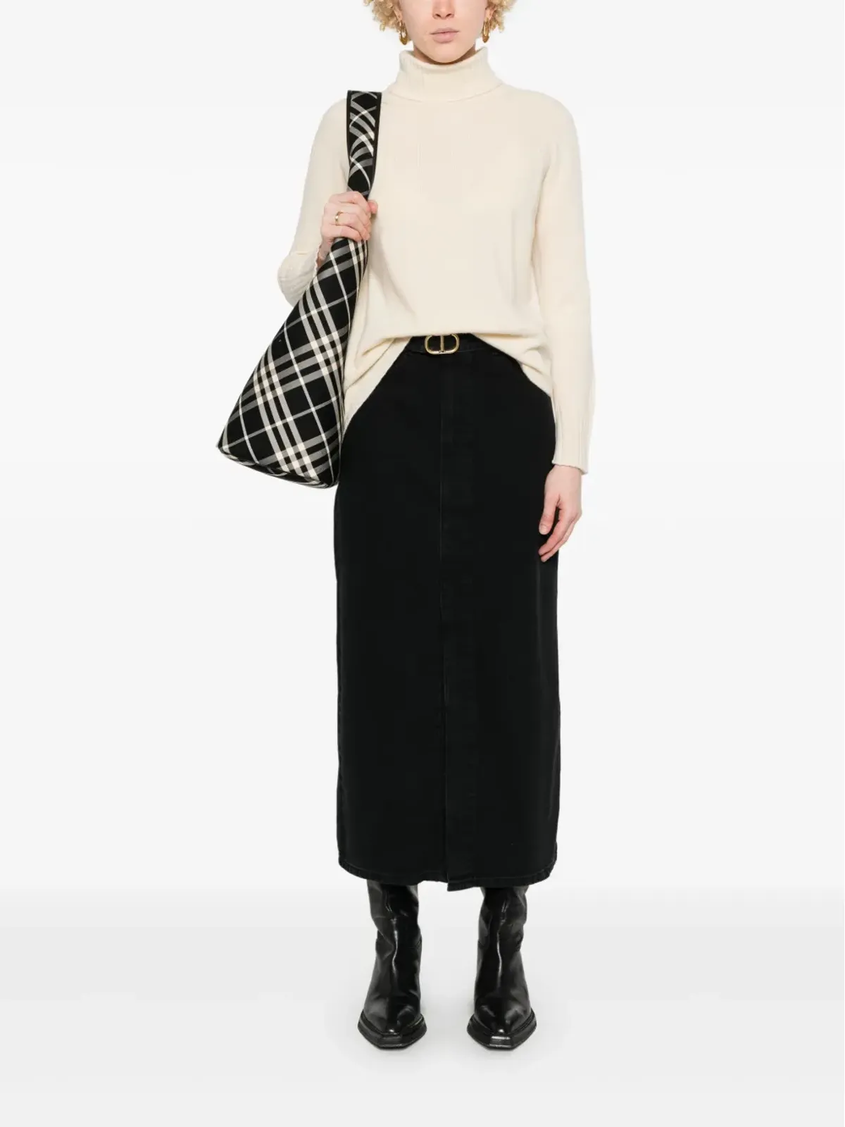 TWINSET ロールネック ウール・カシミヤ混紡 セーター - 画像2