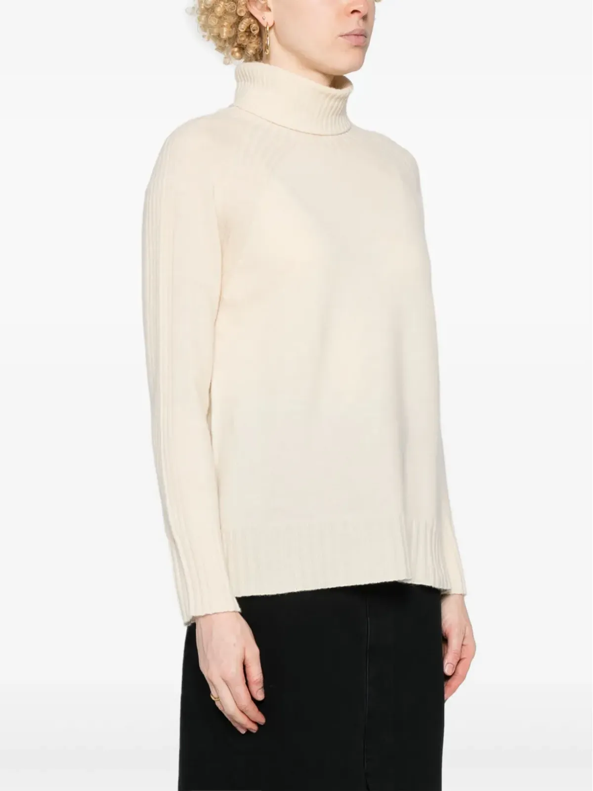 TWINSET ロールネック ウール・カシミヤ混紡 セーター - 画像3